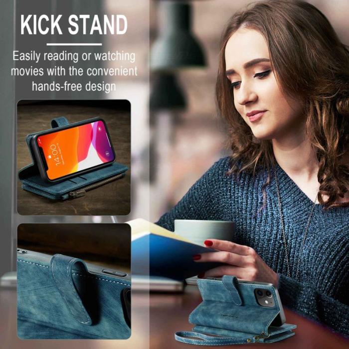 Caseme - CASEME C30 Fodral för iPhone 12 mini med rem - Blå