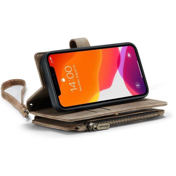 Caseme - CASEME C30 Fodral för iPhone 12 mini med rem - Brun