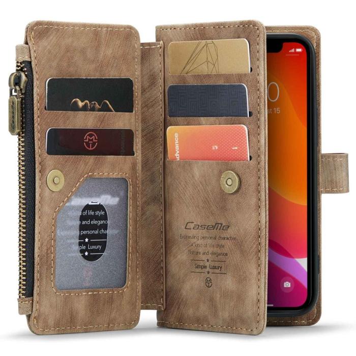 Caseme - CASEME C30 Fodral för iPhone 12 mini med rem - Brun