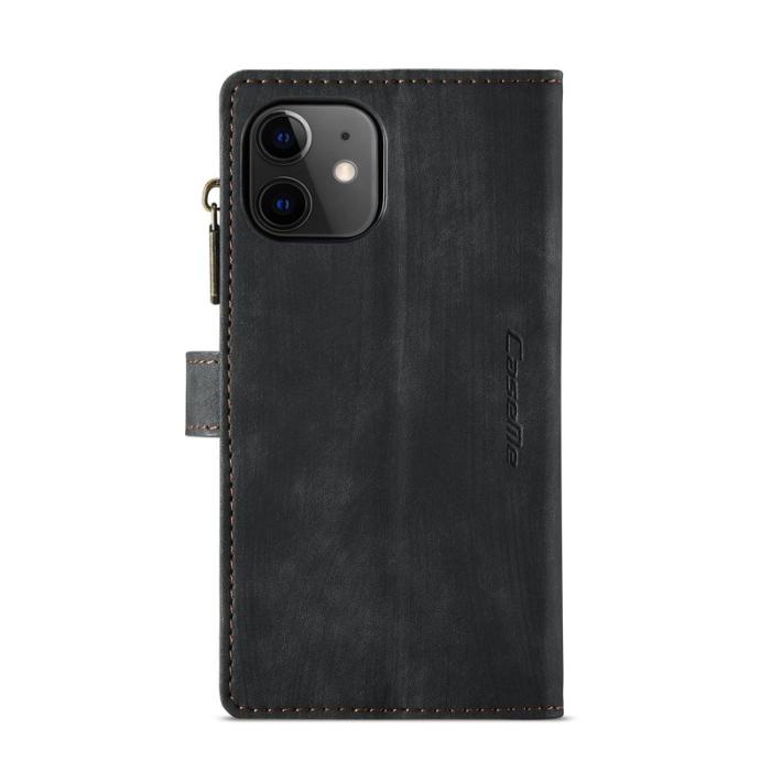 Caseme - CASEME C30 Fodral för iPhone 12 mini med rem och kortfickor - Svart