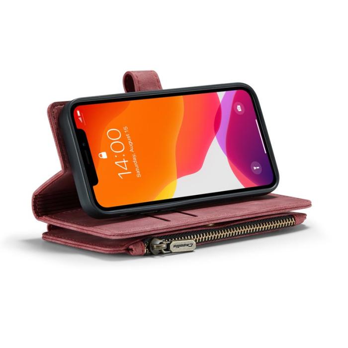 Caseme - CASEME C30 Fodral för iPhone 12 mini med rem - Röd