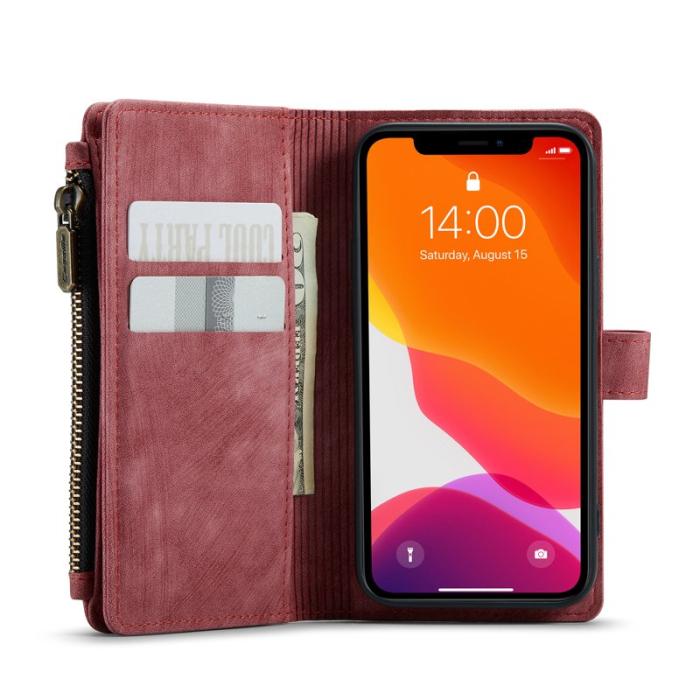 Caseme - CASEME C30 Fodral för iPhone 12 mini med rem - Röd