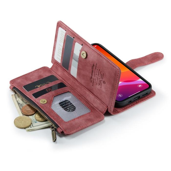 Caseme - CASEME C30 Fodral för iPhone 12 mini med rem - Röd