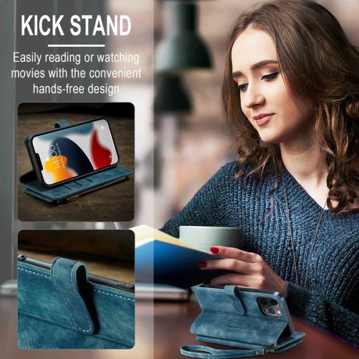 Caseme - CASEME C30 Fodral för iPhone 12 Pro Max med Rem - Blå