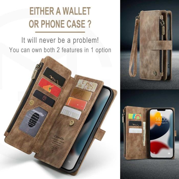 Caseme - CASEME C30 Fodral för iPhone 12 Pro Max med rem - Brun