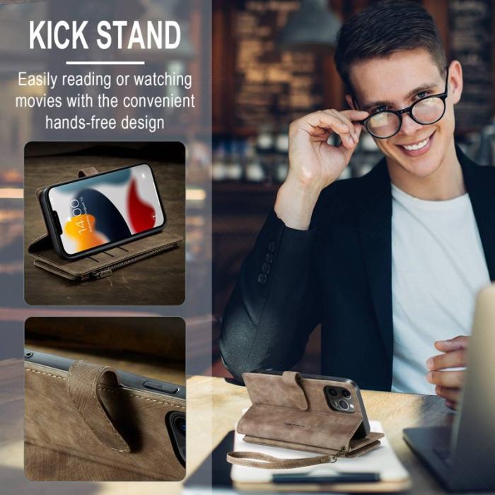 Caseme - CASEME C30 Fodral för iPhone 12 Pro Max med rem - Brun