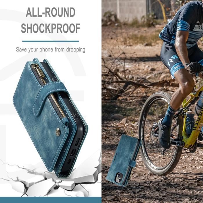 Caseme - CASEME C30 Fodral för iPhone 13 med Rem och Kortfack - Grön