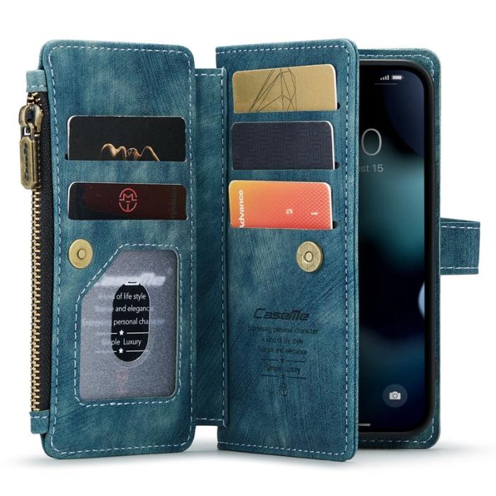 Caseme - CASEME C30 Fodral för iPhone 13 mini med rem - Blå