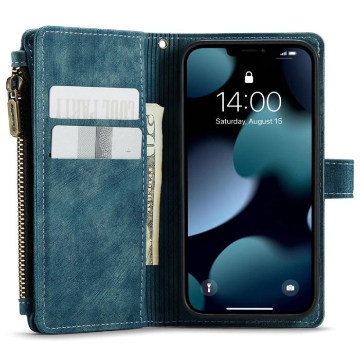 Caseme - CASEME C30 Fodral för iPhone 13 mini med rem - Blå