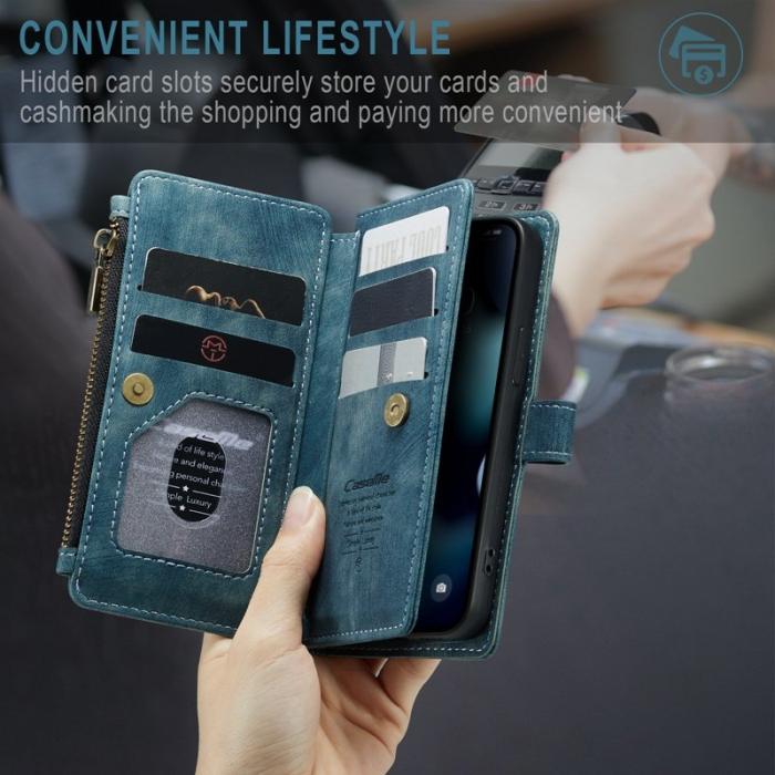 Caseme - CASEME C30 Fodral för iPhone 13 mini med rem - Blå