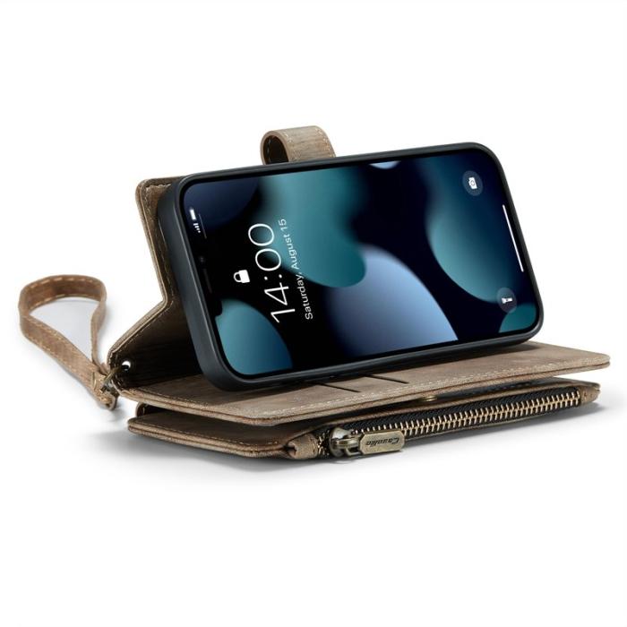 Caseme - CASEME C30 Fodral för iPhone 13 mini med rem - Brun