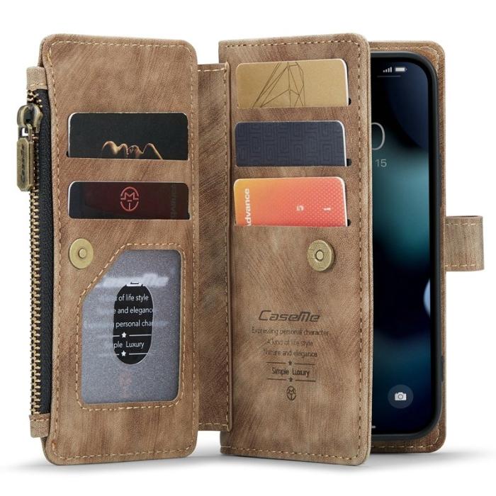 Caseme - CASEME C30 Fodral för iPhone 13 mini med rem - Brun