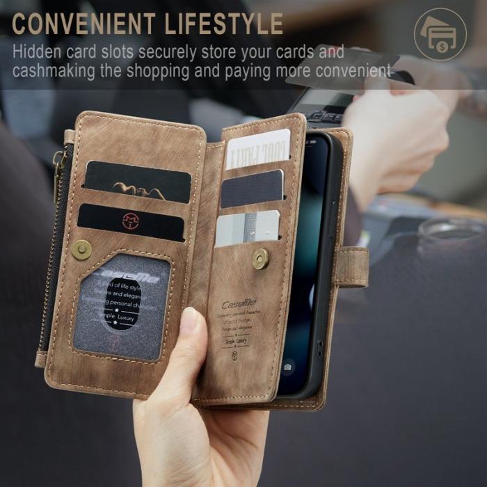 Caseme - CASEME C30 Fodral för iPhone 13 mini med rem - Brun