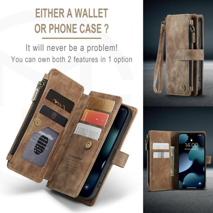 Caseme - CASEME C30 Fodral för iPhone 13 mini med rem - Brun
