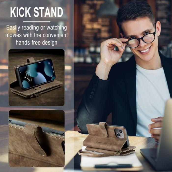 Caseme - CASEME C30 Fodral för iPhone 13 mini med rem - Brun