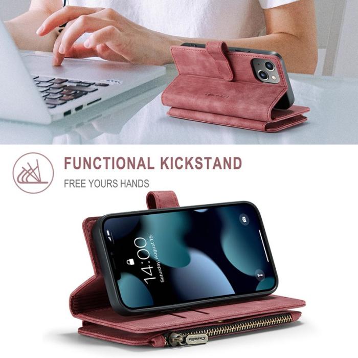 Caseme - CASEME C30 Fodral för iPhone 13 mini med rem - Röd