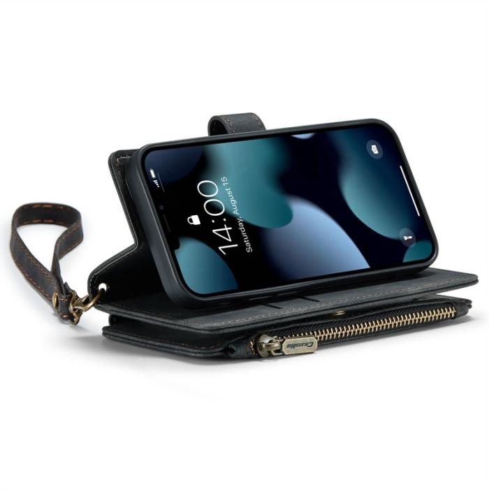 Caseme - CASEME C30 Fodral för iPhone 13 mini med rem - Svart