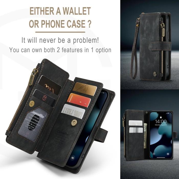 Caseme - CASEME C30 Fodral för iPhone 13 mini med rem - Svart