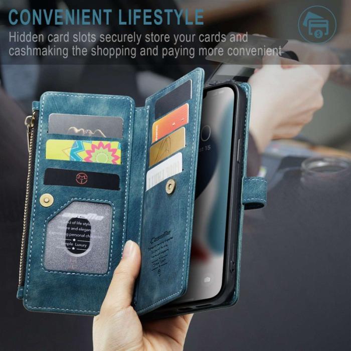 Caseme - CASEME C30 Fodral för iPhone 13 Pro Max med Rem - Blå