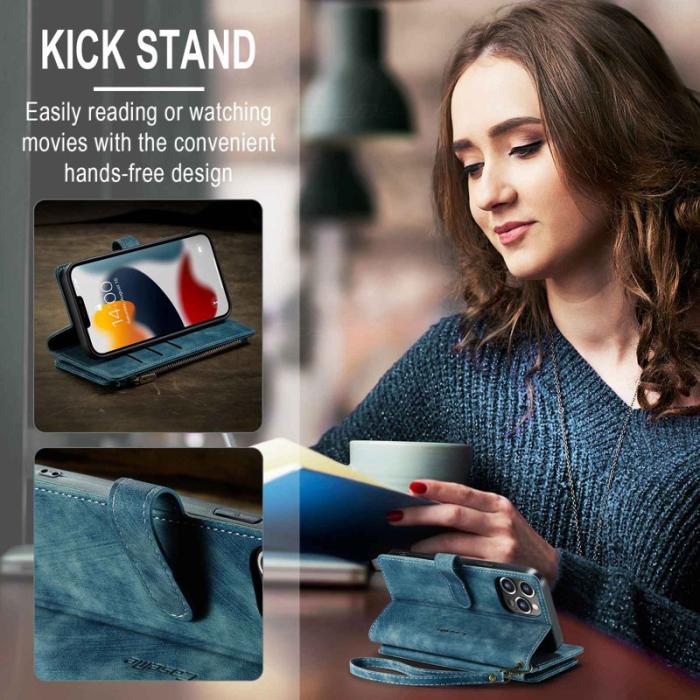 Caseme - CASEME C30 Fodral för iPhone 13 Pro Max med Rem - Blå