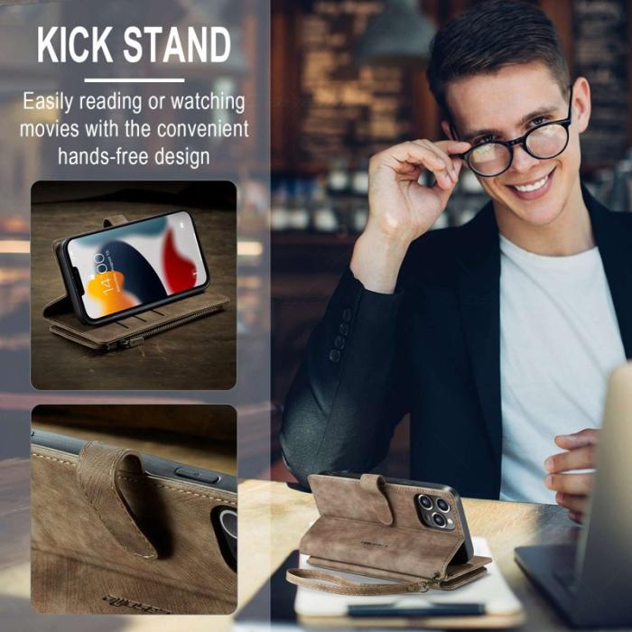 Caseme - CASEME C30 Fodral för iPhone 13 Pro Max med rem - Brun