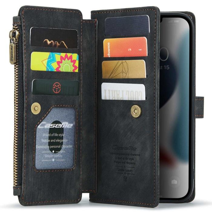 Caseme - CASEME C30 Fodral för iPhone 13 Pro Max med Rem - Svart