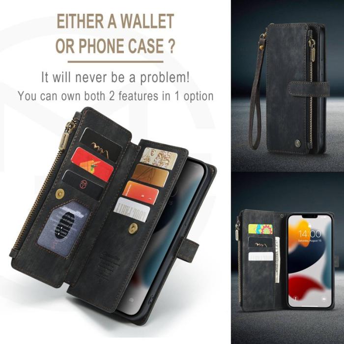 Caseme - CASEME C30 Fodral för iPhone 13 Pro Max med Rem - Svart