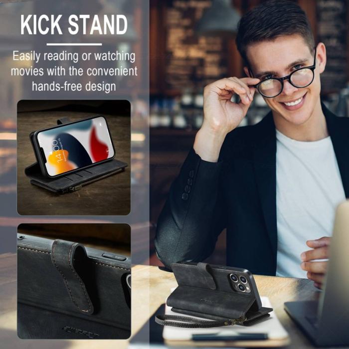 Caseme - CASEME C30 Fodral för iPhone 13 Pro Max med Rem - Svart