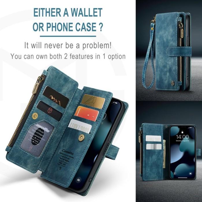 Caseme - CASEME C30 Fodral för iPhone 13 Pro med Rem - Blå