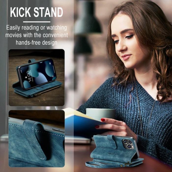 Caseme - CASEME C30 Fodral för iPhone 13 Pro med Rem - Blå