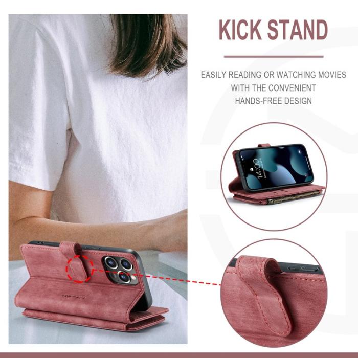 Caseme - CASEME C30 Fodral för iPhone 13 Pro med Rem Röd