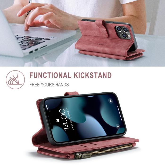 Caseme - CASEME C30 Fodral för iPhone 13 Pro med Rem Röd