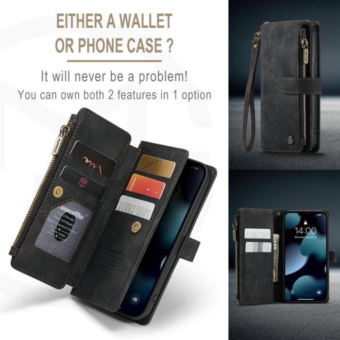 Caseme - CASEME C30 Fodral för iPhone 13 Pro med Rem - Svart