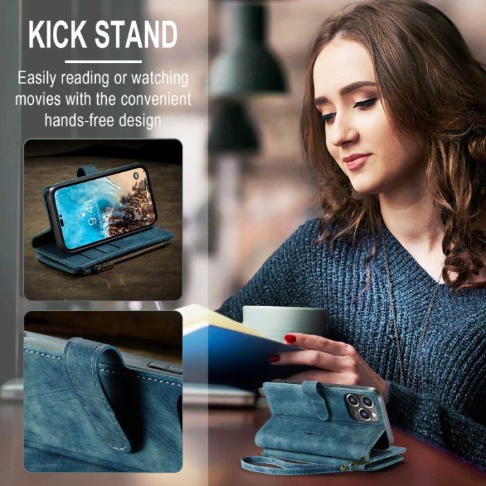 Caseme - CASEME C30 Fodral för iPhone 14 Pro Max med rem - Blå