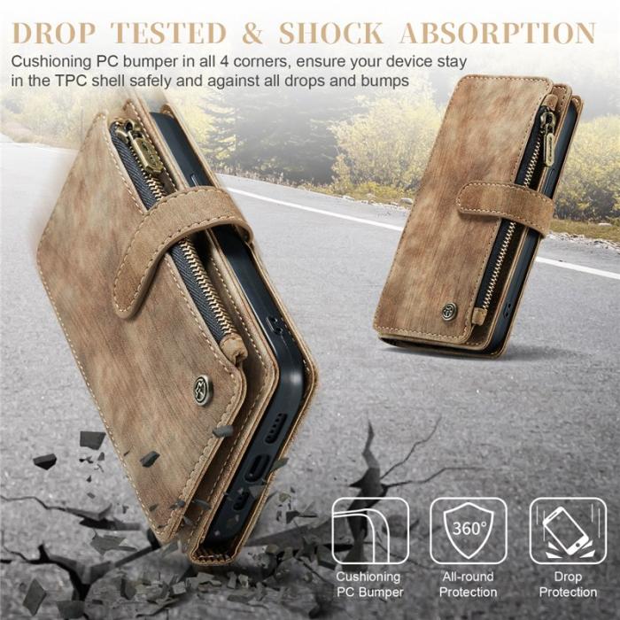 Caseme - CASEME C30 Fodral för iPhone 15 Plus med Rem - Brun