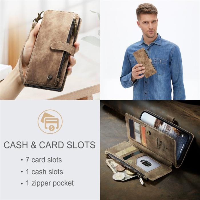 Caseme - CASEME C30 Fodral för iPhone 15 Plus med Rem - Brun