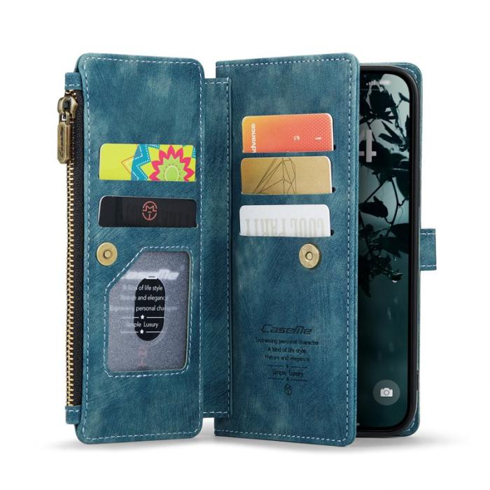 Caseme - CASEME C30 Fodral för iPhone 16 Plus med Rem - Blå