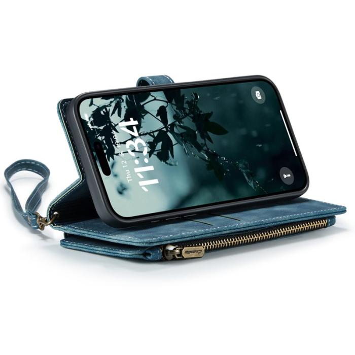Caseme - CASEME C30 Fodral för iPhone 16 Plus med Rem - Blå