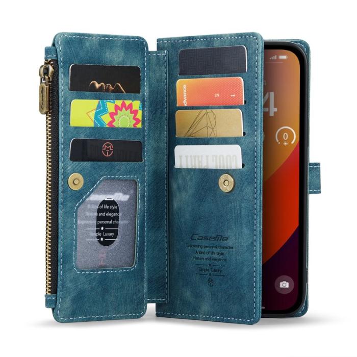 Caseme - CASEME C30 Fodral för iPhone 16 Pro Max med Rem - Blå