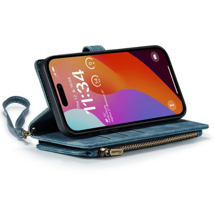 Caseme - CASEME C30 Fodral för iPhone 16 Pro Max med Rem - Blå