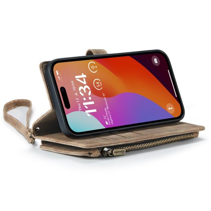Caseme - CASEME C30 Fodral för iPhone 16 Pro Max med Rem - Brun
