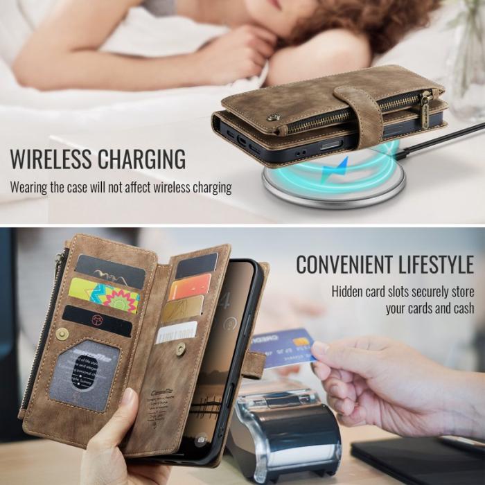 Caseme - CASEME C30 Fodral för iPhone 17 Pro Max med Rem - Brun