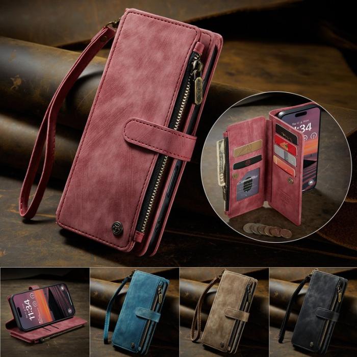 Caseme - CASEME C30 Fodral för iPhone 17 Pro med Rem och Kortfack - Röd