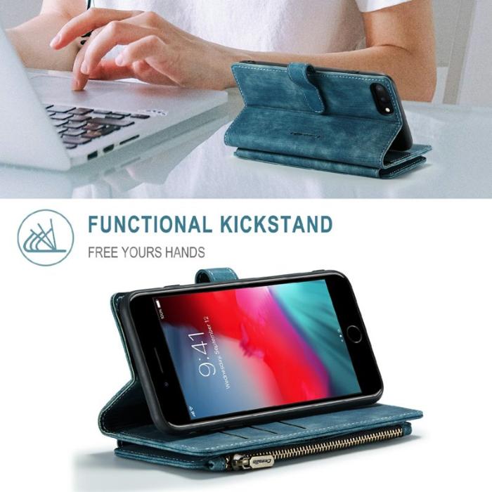 Caseme - CASEME C30 Fodral för iPhone 6/7/8 Plus med Rem - Blå
