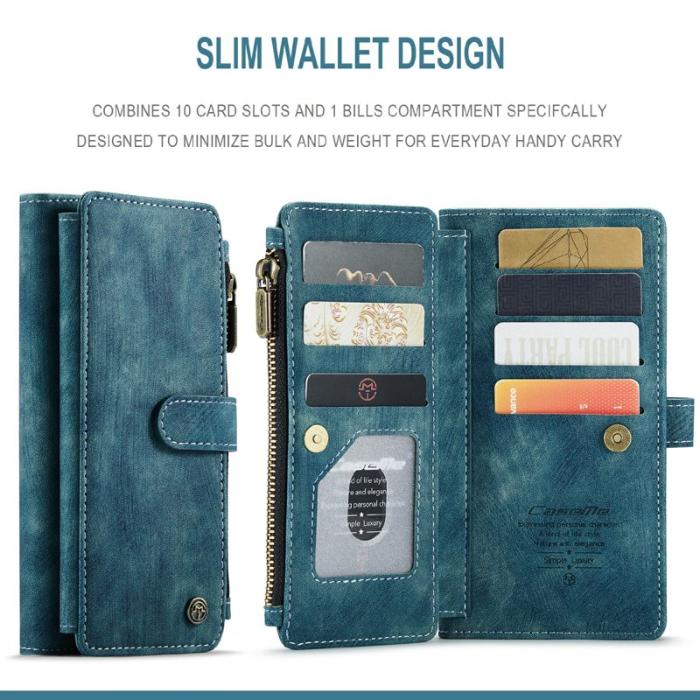 Caseme - CASEME C30 Fodral för iPhone 6/7/8 Plus med Rem - Blå