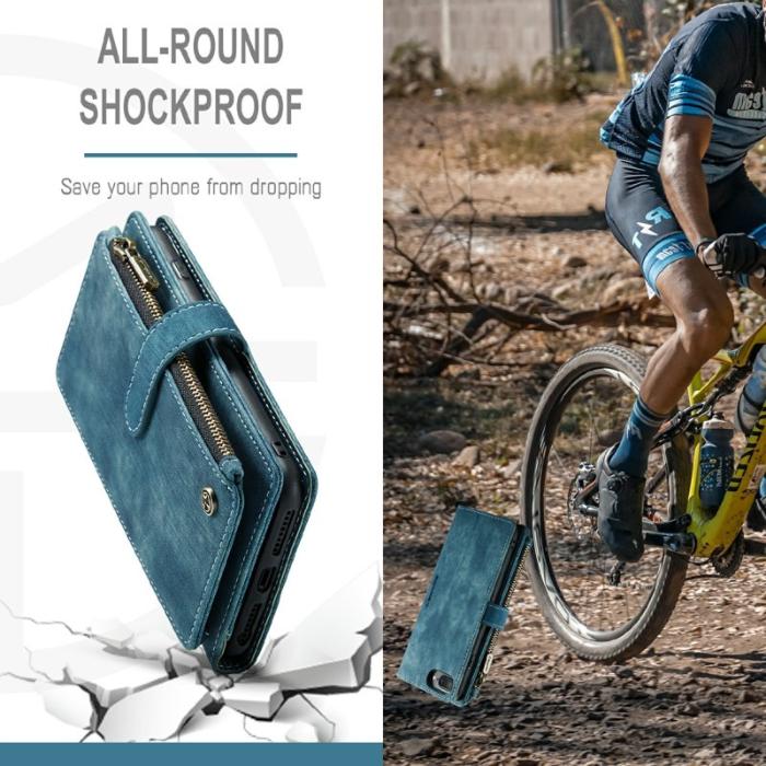 Caseme - CASEME C30 Fodral för iPhone 6/7/8 Plus med Rem - Blå