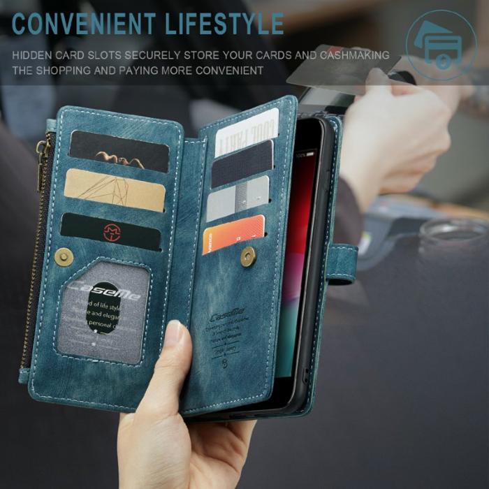 Caseme - CASEME C30 Fodral för iPhone 6/7/8 Plus med Rem - Blå