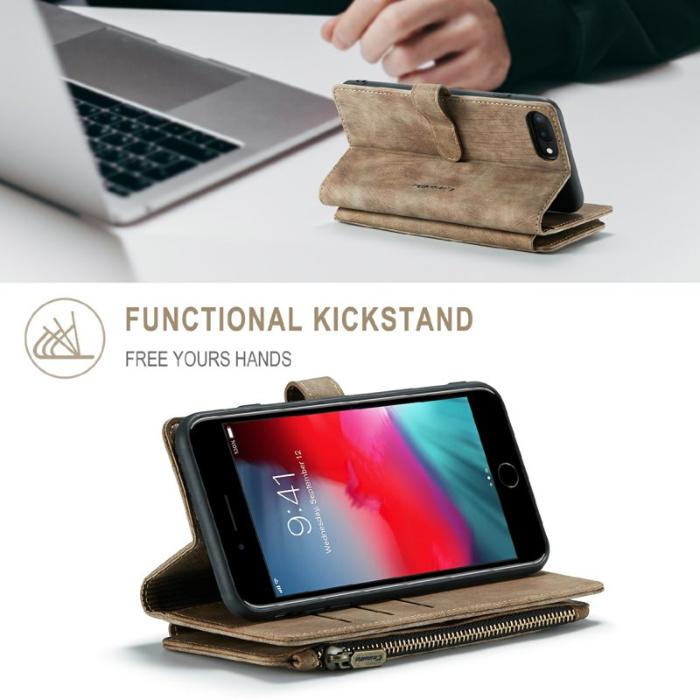 Caseme - CASEME C30 Fodral för iPhone 6/7/8 Plus med rem - Brun