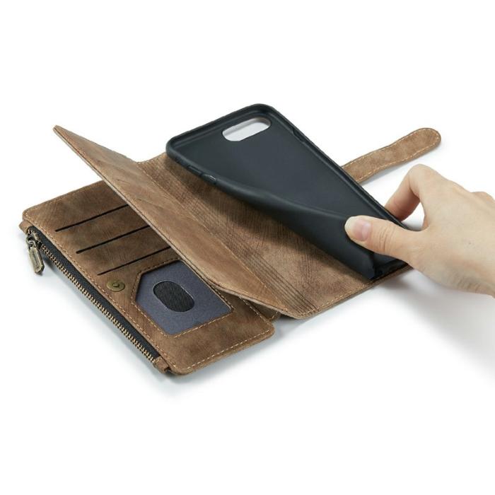 Caseme - CASEME C30 Fodral för iPhone 6/7/8 Plus med rem - Brun