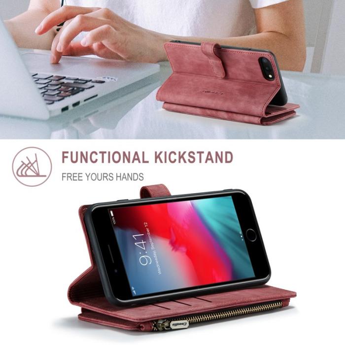 Caseme - CASEME C30 Fodral för iPhone 6/7/8 Plus med rem - Röd